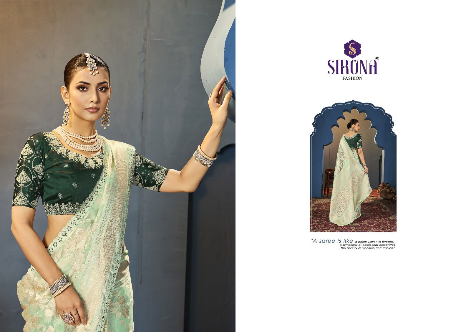 Zuric By Sirona Organza Designer Party Wear Sarees Wholesale Market In Surat